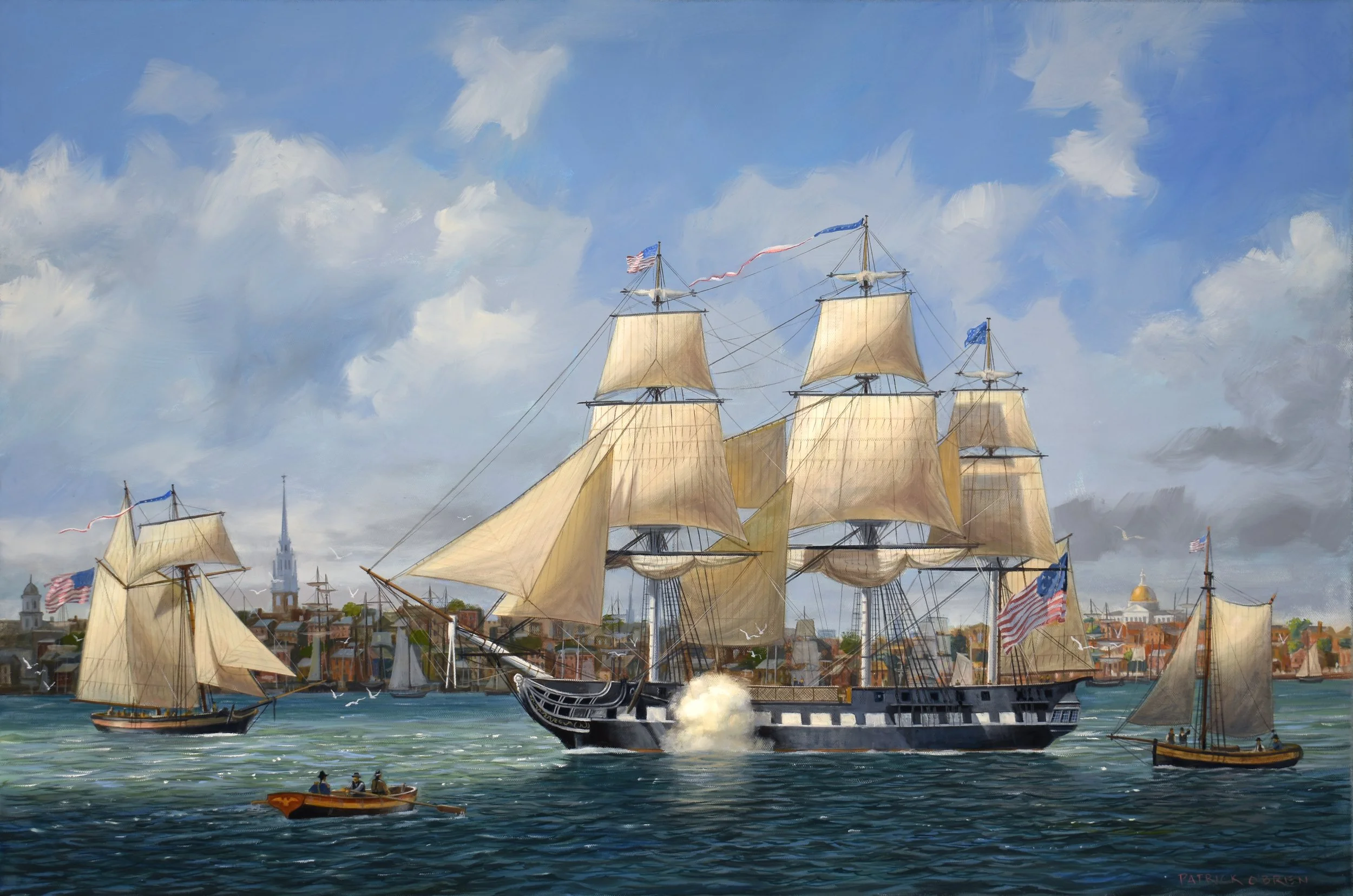 USS Constitution in Boston, 1795