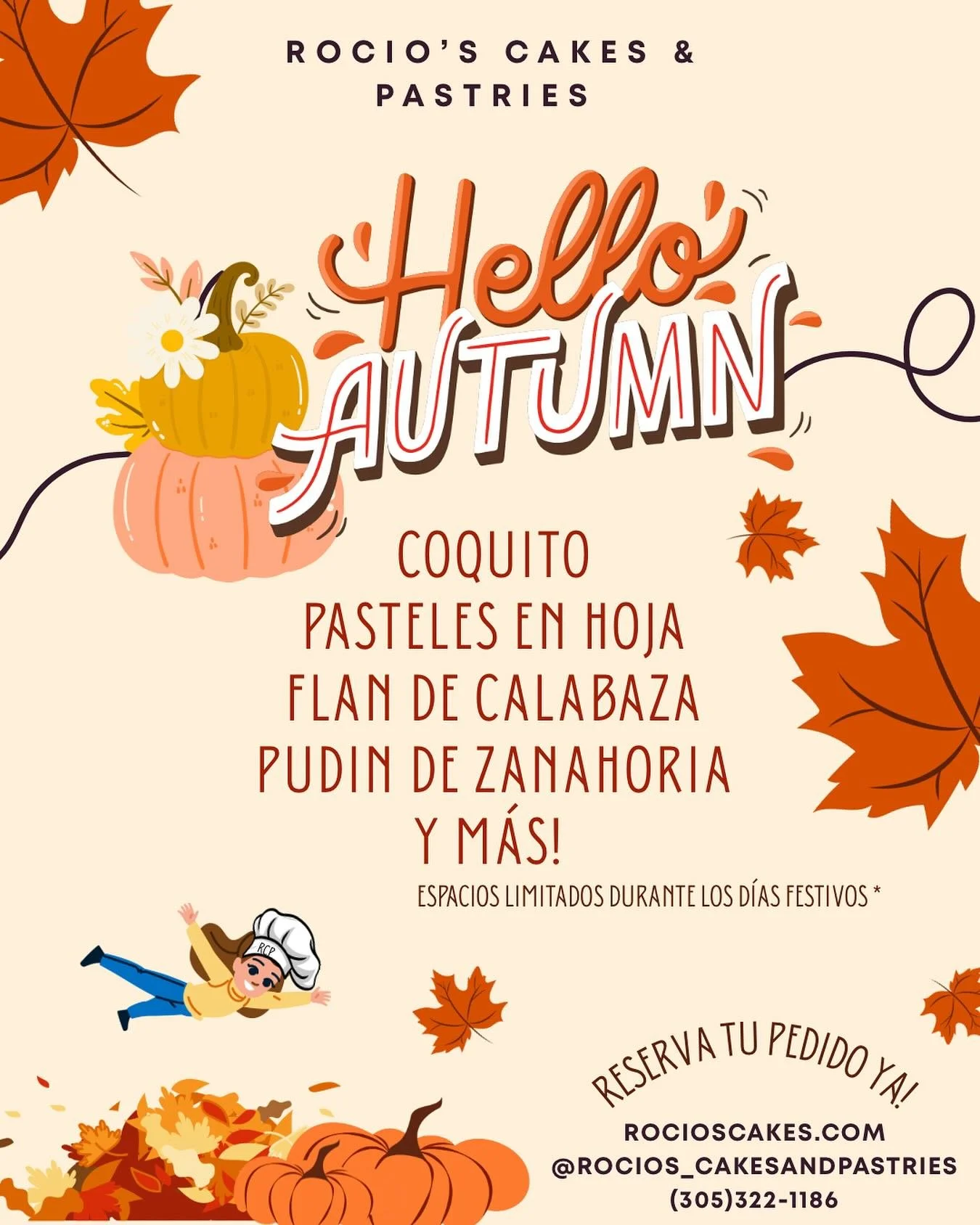 Ordena ya! 🍂🍁🍰
⇢ rocioscakes.com ⇠
•
•
𝒻𝑜𝓁𝓁𝑜𝓌 @𝕣𝕠𝕔𝕚𝕠𝕤_𝕔𝕒𝕜𝕖𝕤𝕒𝕟𝕕𝕡𝕒𝕤𝕥𝕣𝕚𝕖𝕤
🍰🎂🍰🎂🍰🎂🍰🎂🍰🎂
.
.
.
.
.
#instagood #bizcocho #bizcochodominicano #cakes #cupcakes #dominicancake #food #delicious #sweettooth #food