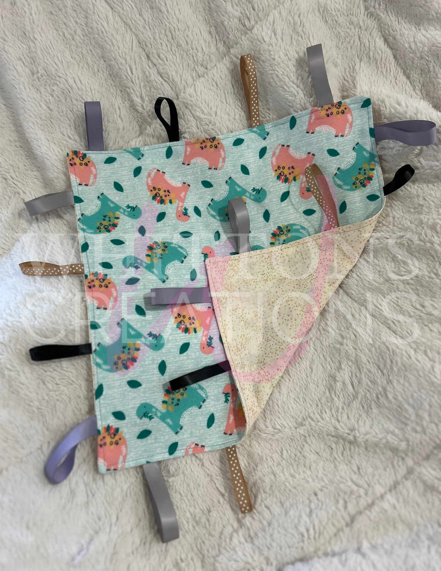 Colorful Dinos Tag Blanket