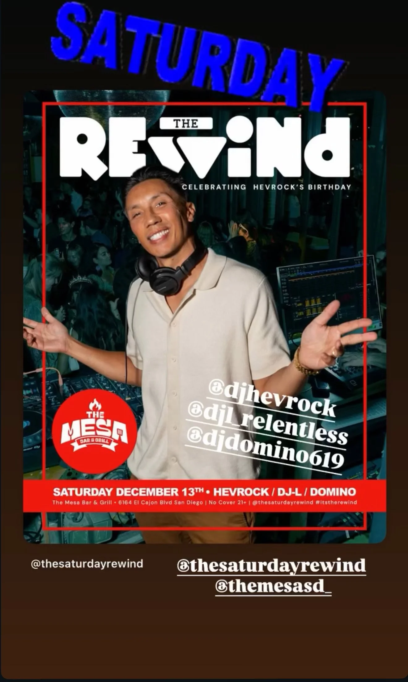 The Rewind @ Mesa Bar Hevrock Birthday 