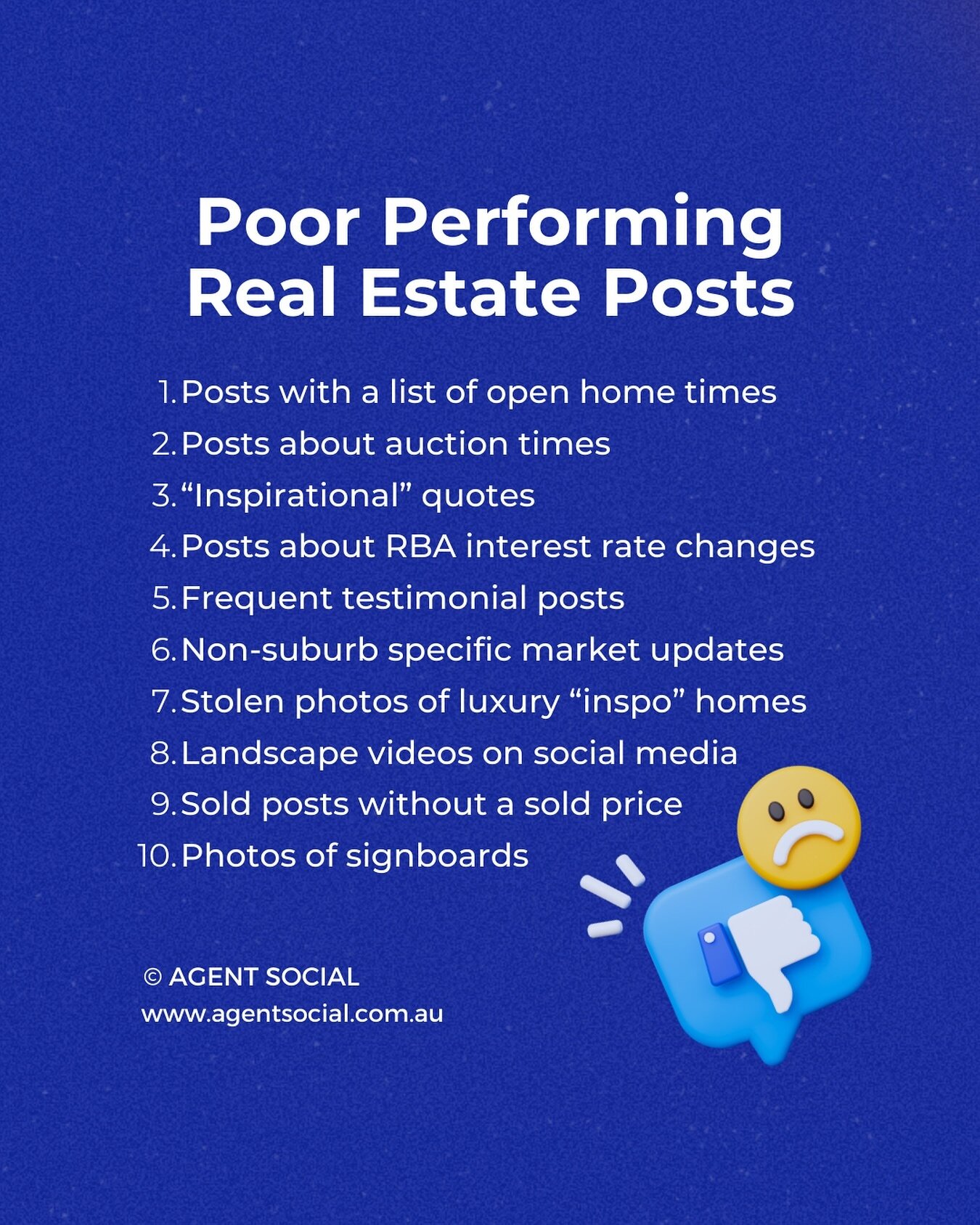 Are you making these mistakes? 

Often agents mistaking think that content they personally like seeing on social media is the same as what local vendors or buyers also want to see. 

For example, any buyer interested in a property can see the open ho