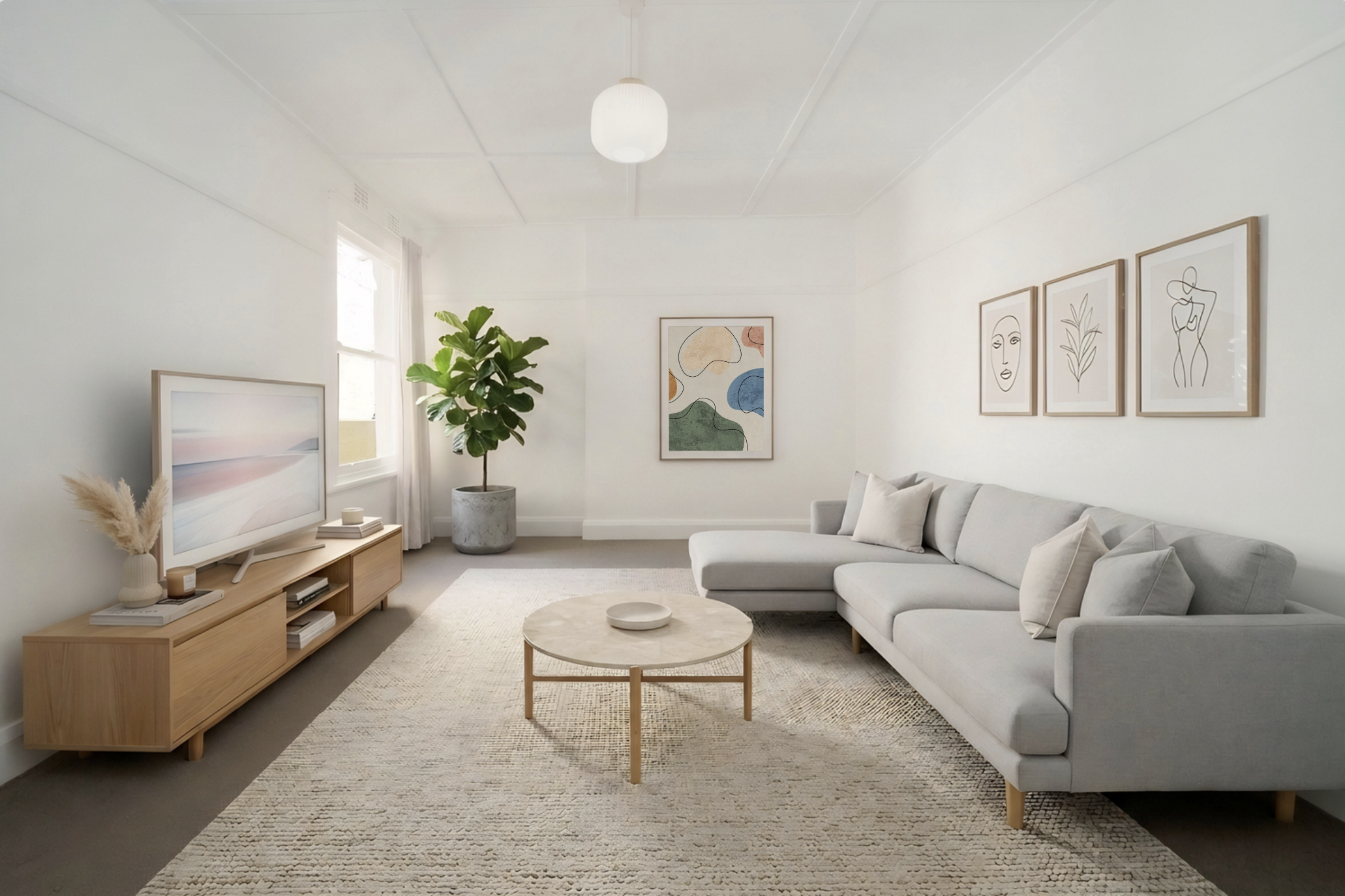 Potts Point Real Estate Photography with virtual furniture, floorplan and drone photos