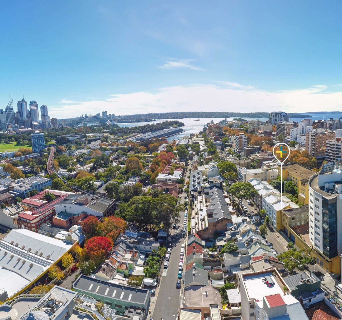 Potts Point and beyond looking beautiful at the moment with autumn trees 🍁🌳 

Location marker is above a new listing with Laing+Simmons East Group with @ls_eastgroup