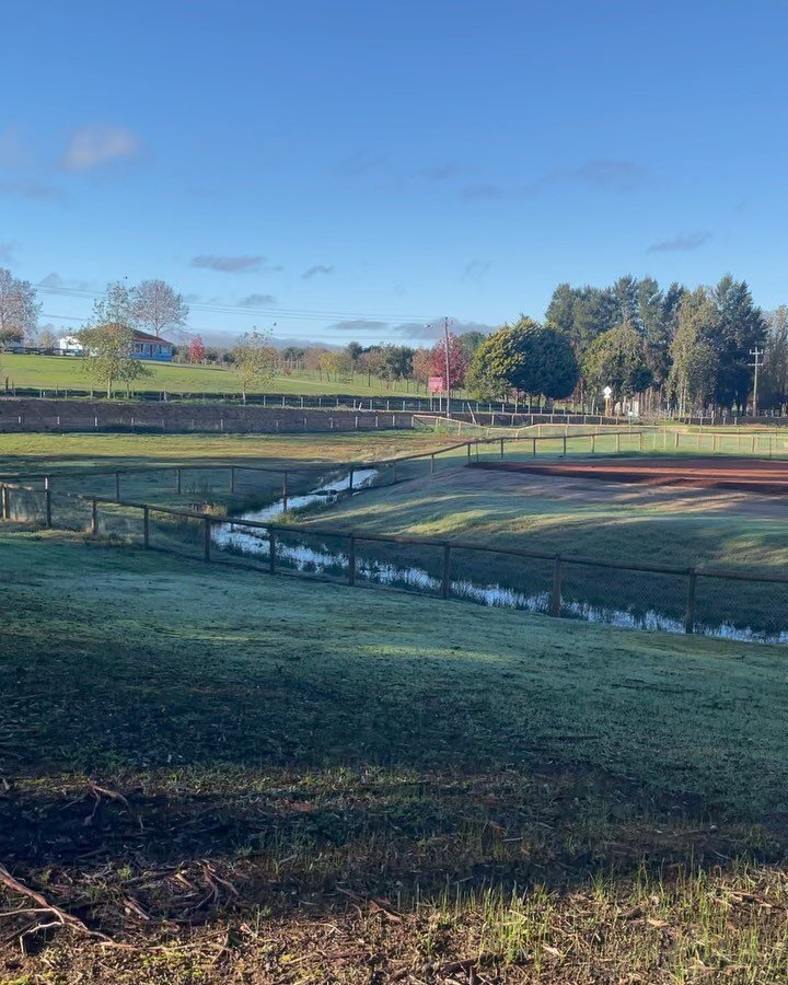 Great setting for this 60x20 arena in Henley Brook with chip &amp; river sand surface 🏁🐎🏁