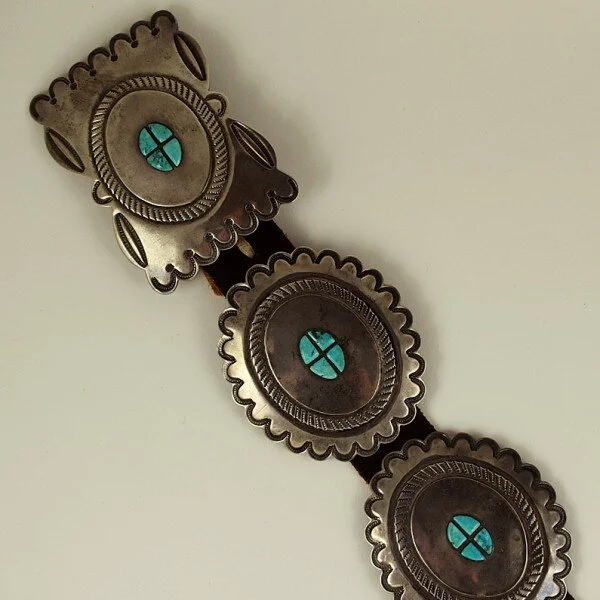 Zuni Concho Belt — Turkey Mountain Traders display picture 3