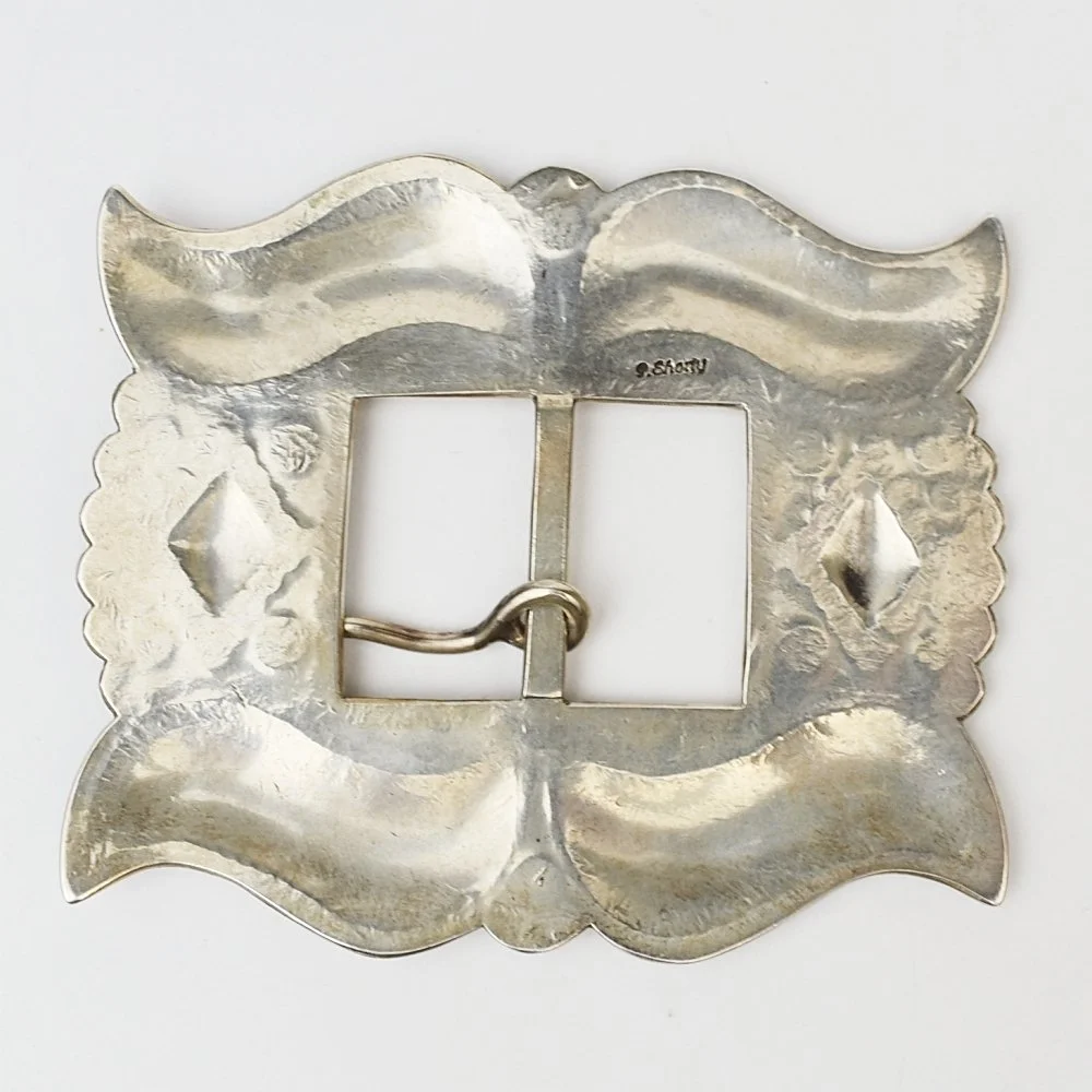 Navajo Silver Buckle by Perry Shorty — Turkey Mountain Traders