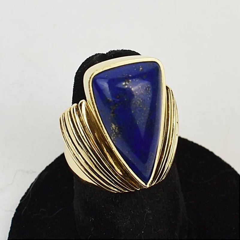 Harvey Begay (Navajo) 14K Gold and Lapis Ring