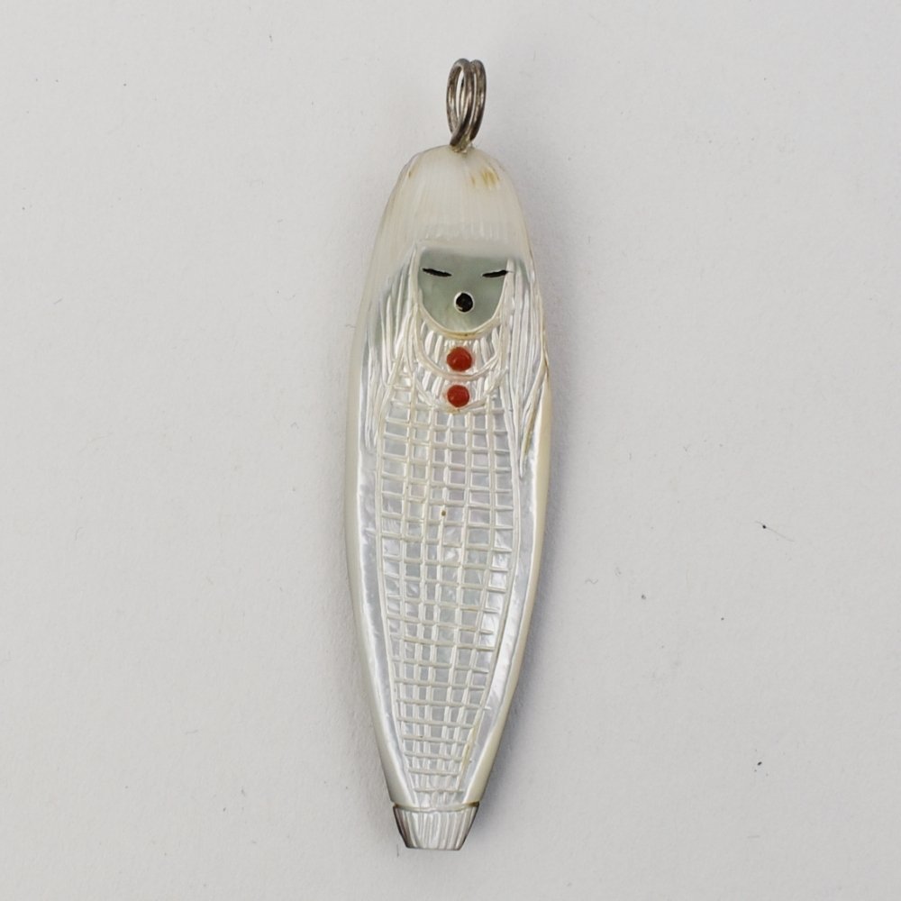Kateri Sanchez (Zuni) Double-Sided Shell Pendant