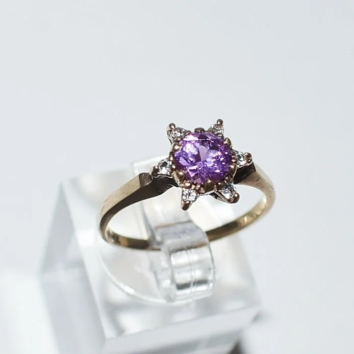 Pink Sapphire and Diamond Ring