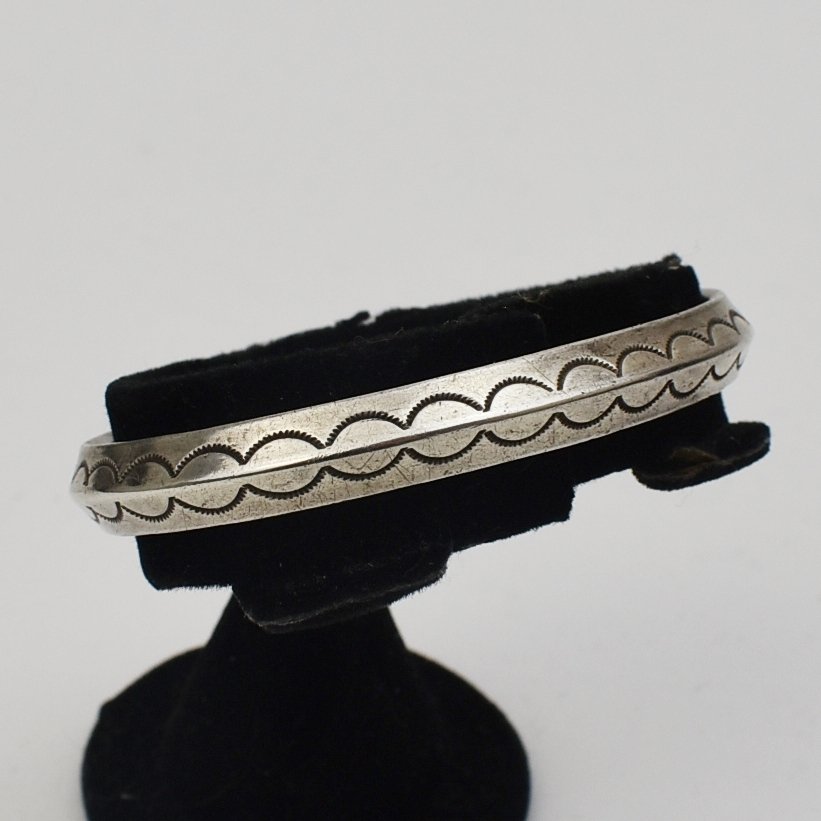 Navajo Silver Tri-Wire Bangle Bracelet, c. 1940s