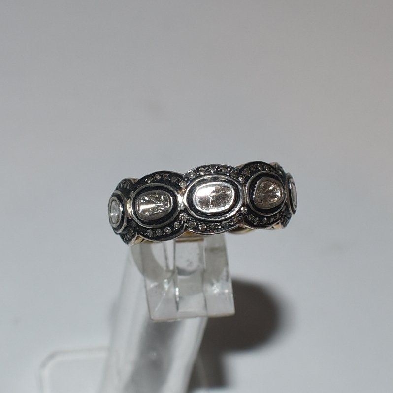 Polki Diamond Ring with Earth-Mined Diamonds