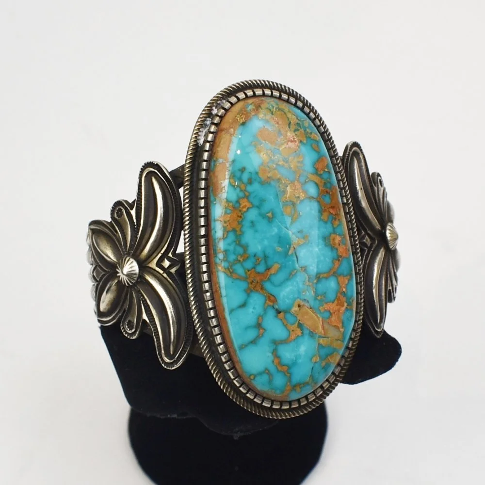 Calvin Martinez (Navajo) Silver and Turquoise Bracelet