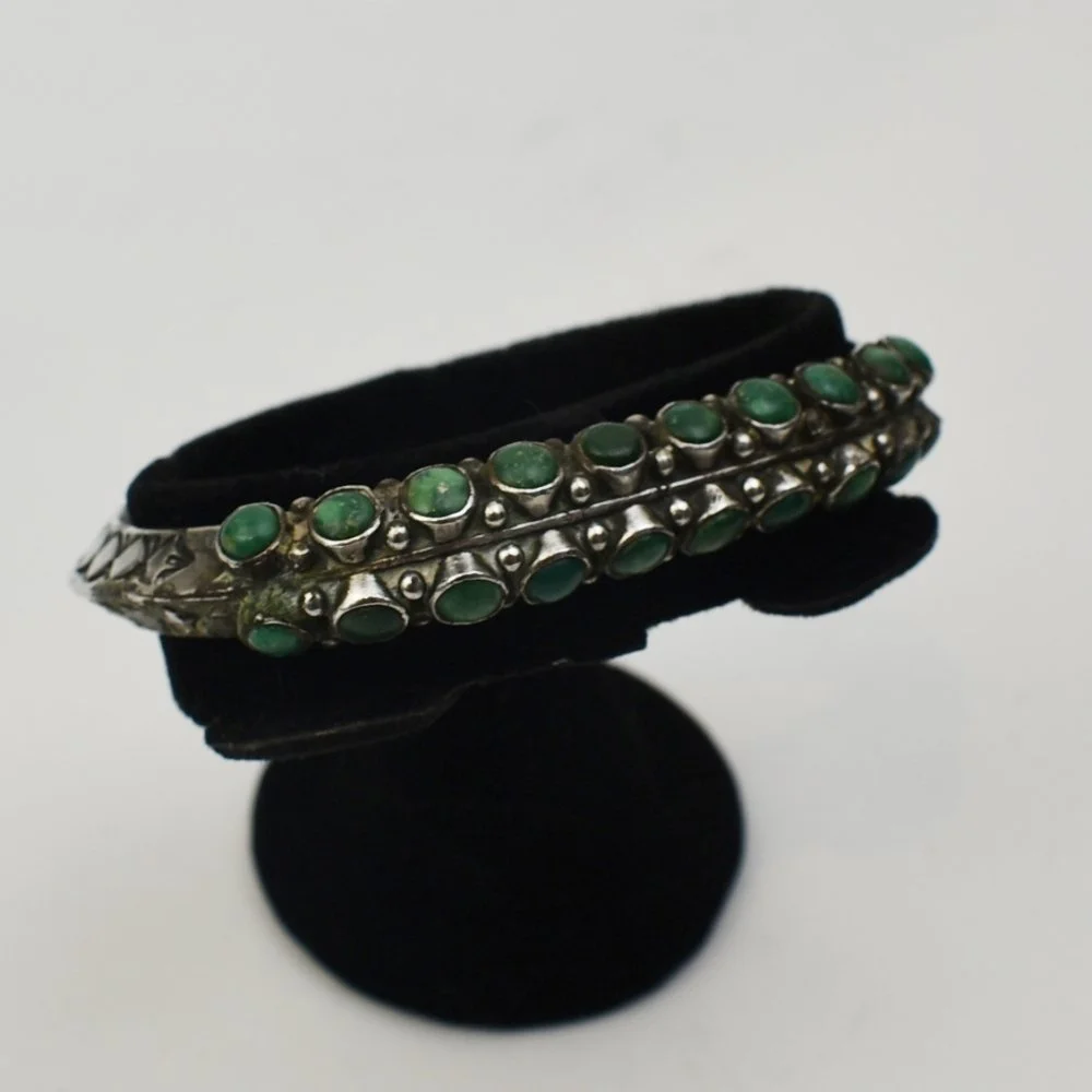 Navajo Silver and Turquoise Bracelet, c. 1930
