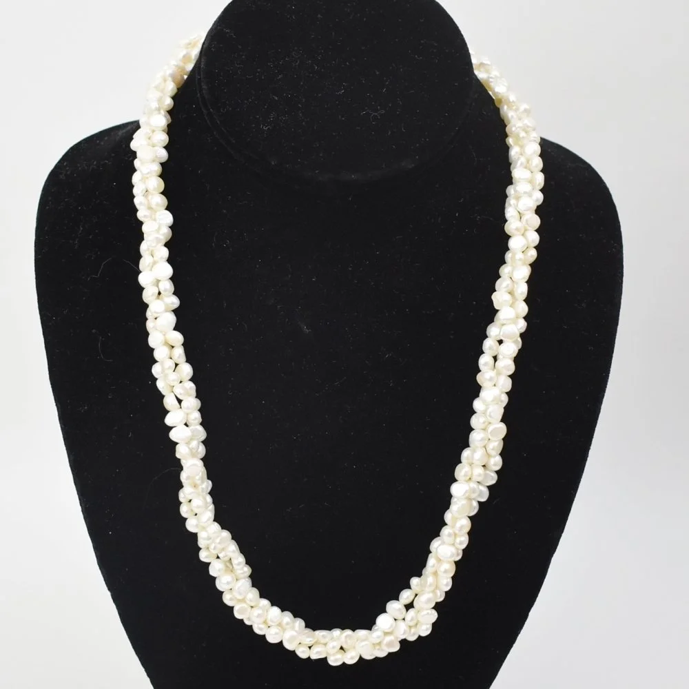 Triple Strand Freshwater Pearl Necklace