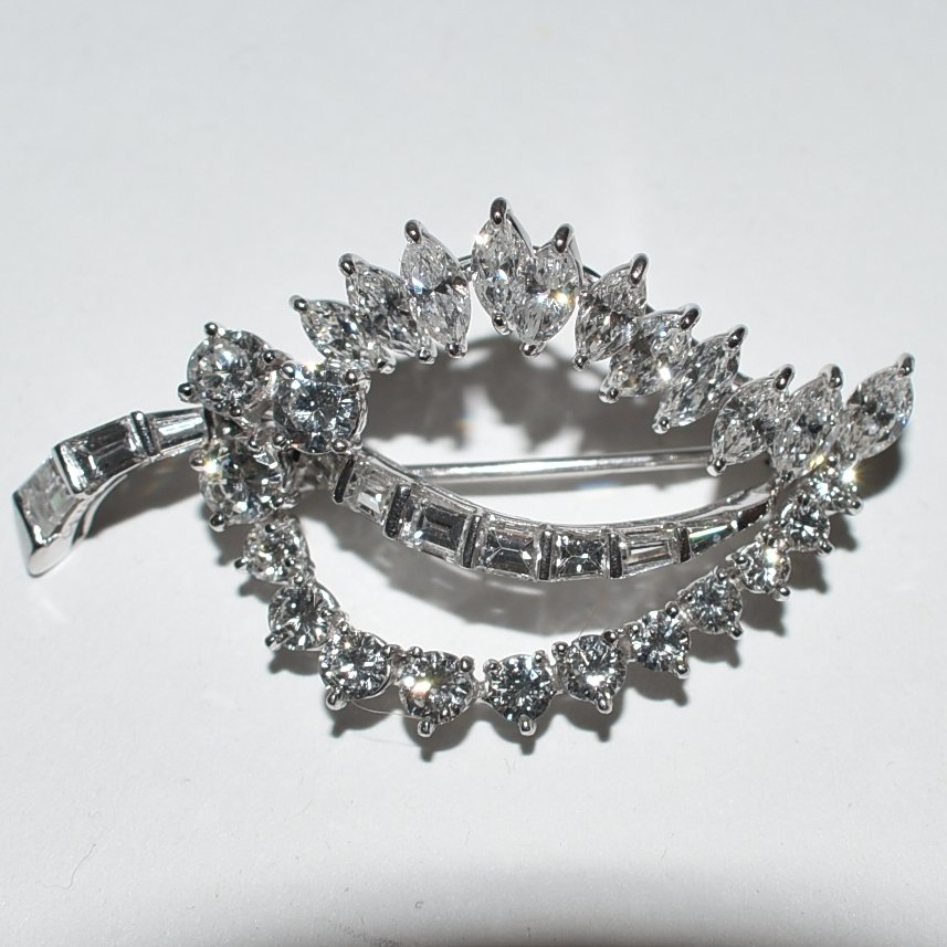 Platinum and Diamond Brooch