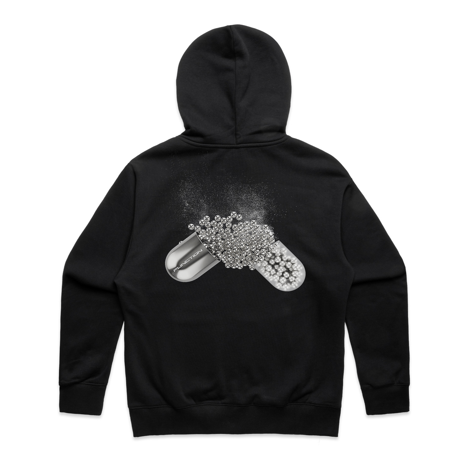 FUNCTION CAPSULE ZIP HOODIE - BLACK