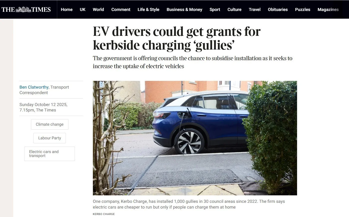 🗞️ Reported in the @thetimes today. 

⏰ Local authorities in England have until 30 October to apply for their allocation of &pound;25m DFT funding to subsidise cross-pavement channels for their residents.

But some London boroughs don't plan to appl