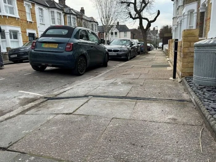 EV cable gully in bendy pavement