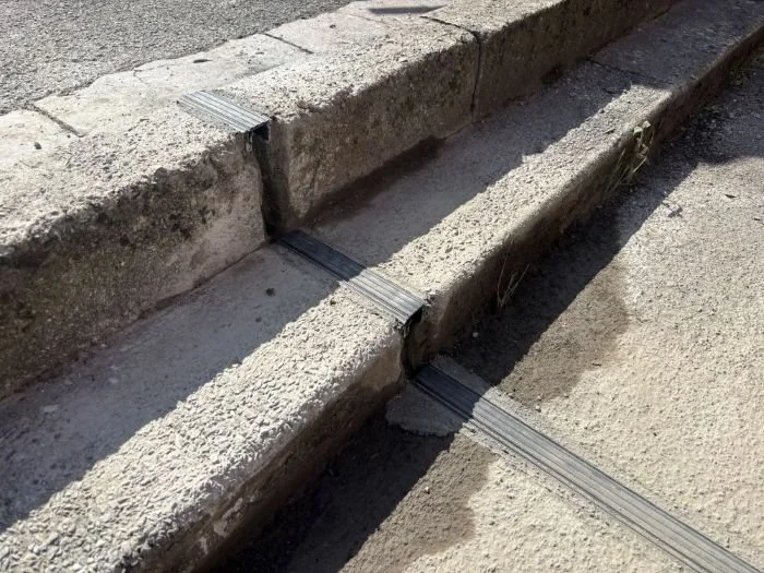 EV Cable channel in 2 step kerb