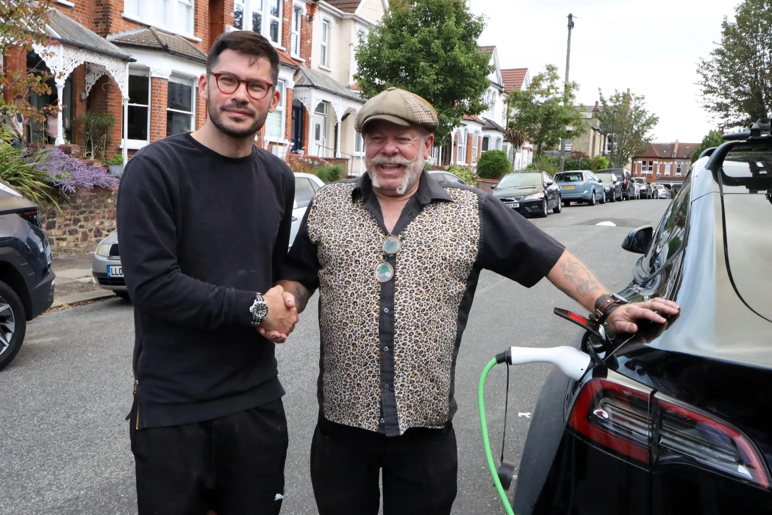 Go-Live in London! The resident pictured with the Cabinet Member for Transport, Rick Jewell
