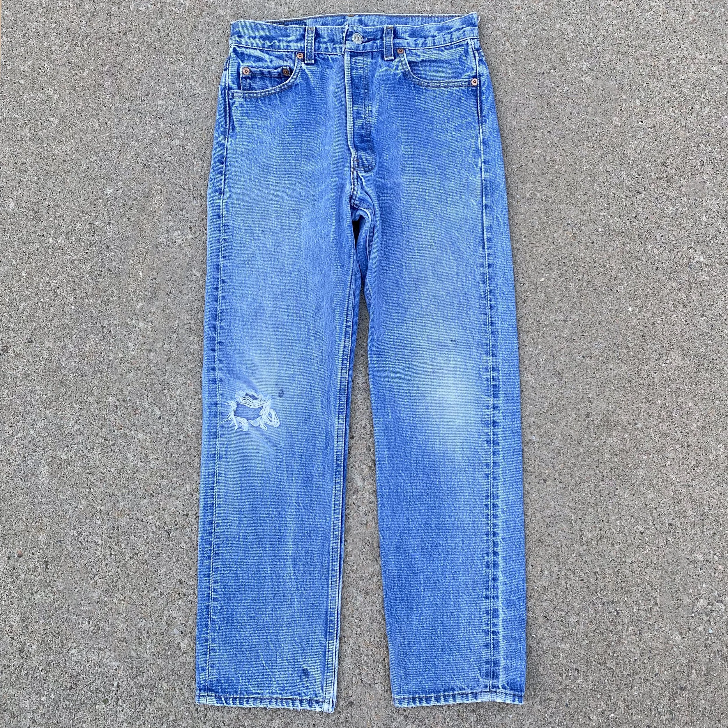 Vintage '90s Levi's 501xx Faded Lightly Distressed Jeans / 27