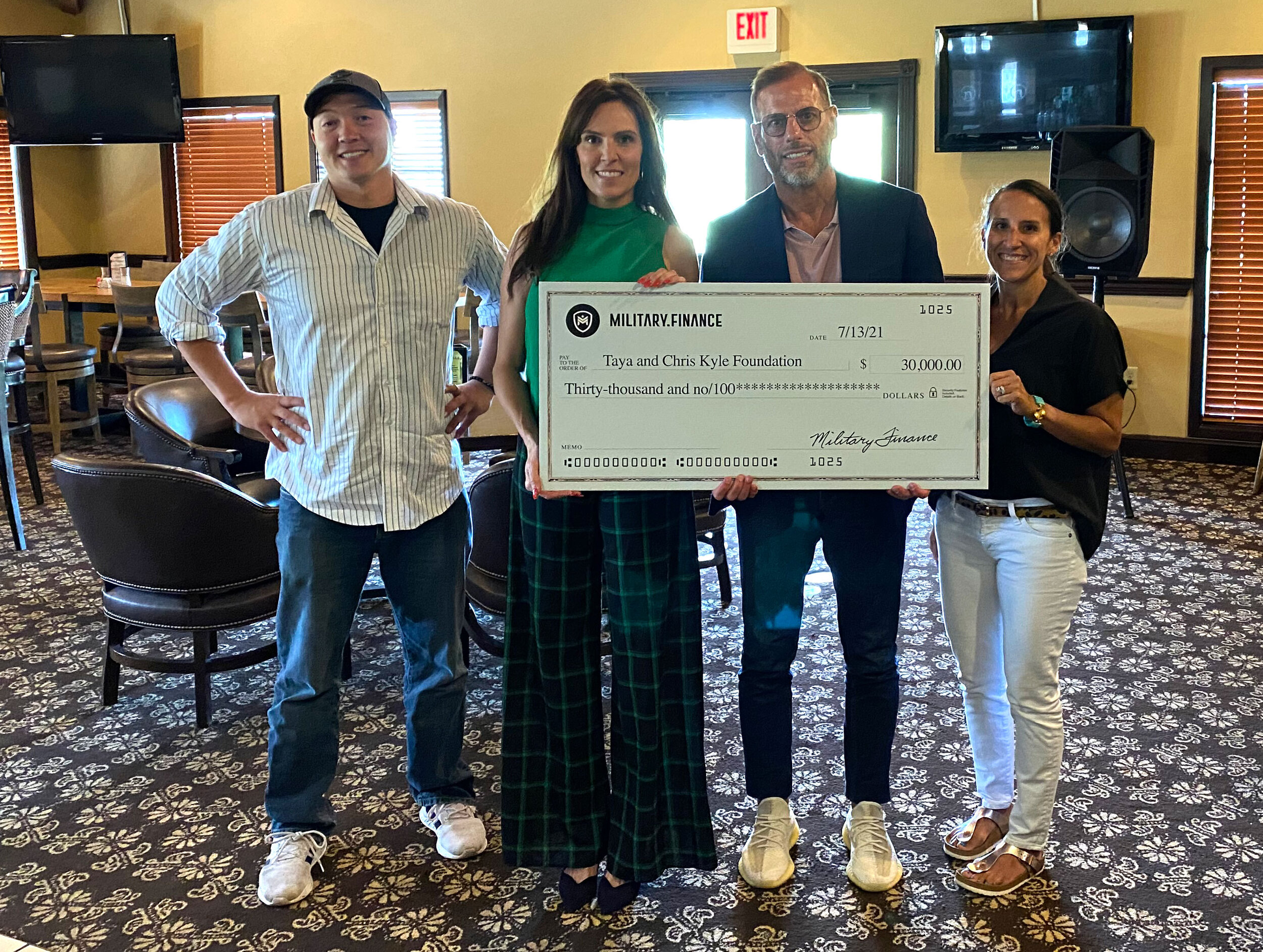 Military.Finance donates $30,000 to the Taya and Chris Kyle Foundation