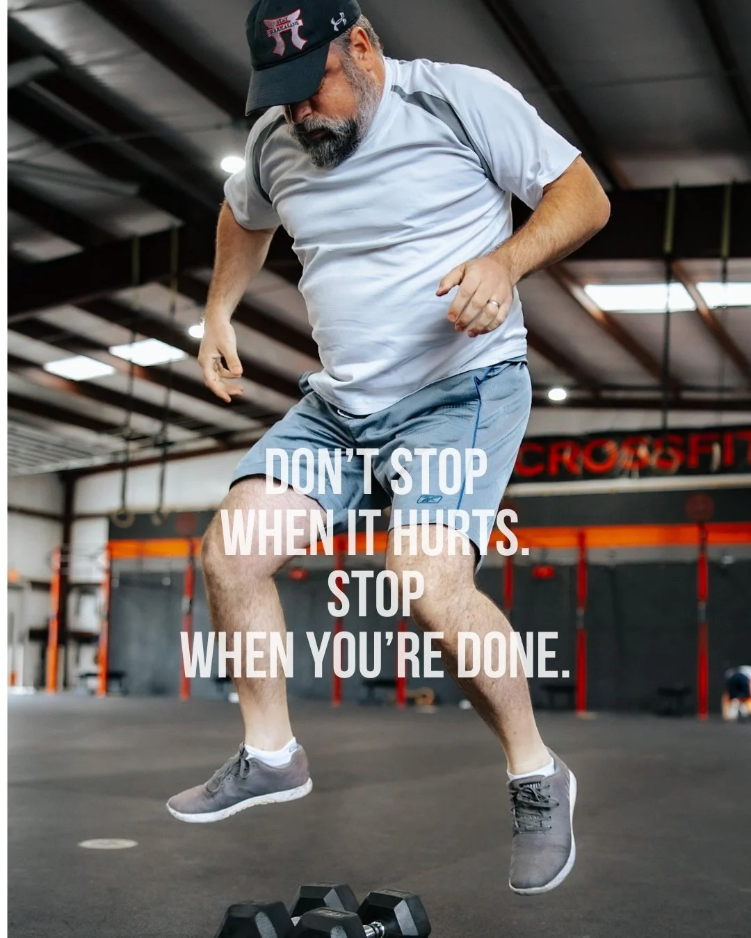 DON'T STOP 
WHEN IT HURTS
STOP
WHEN YOU'RE DONE