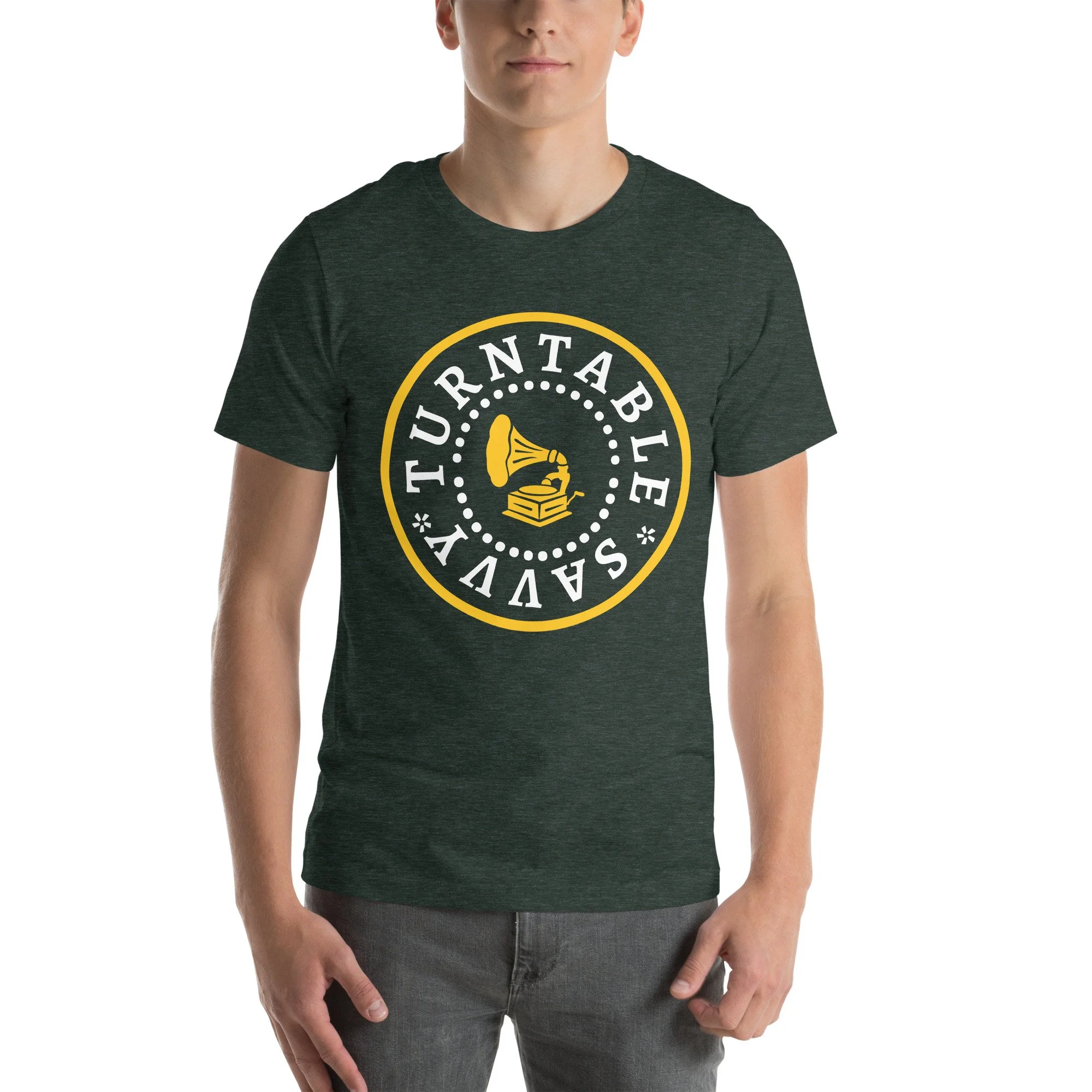 unisex-staple-t-shirt-heather-forest-front-66c27d1f2826d.jpg