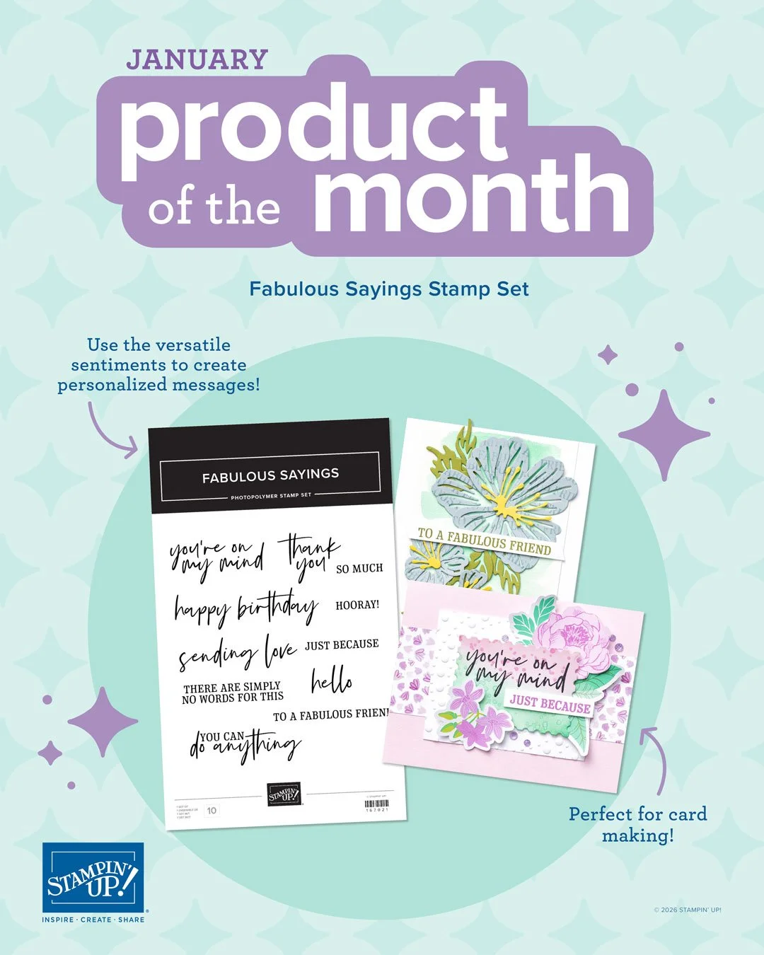January 2026 Product of the Month: Fabulous Sayings Stamp Set for Just $5