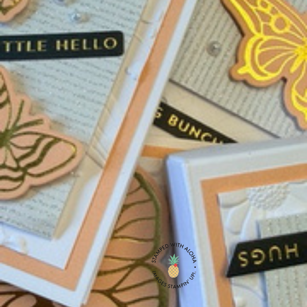 3 Easy Stampin' Up! Hot Foil Cards with Butterfly Flight Dies