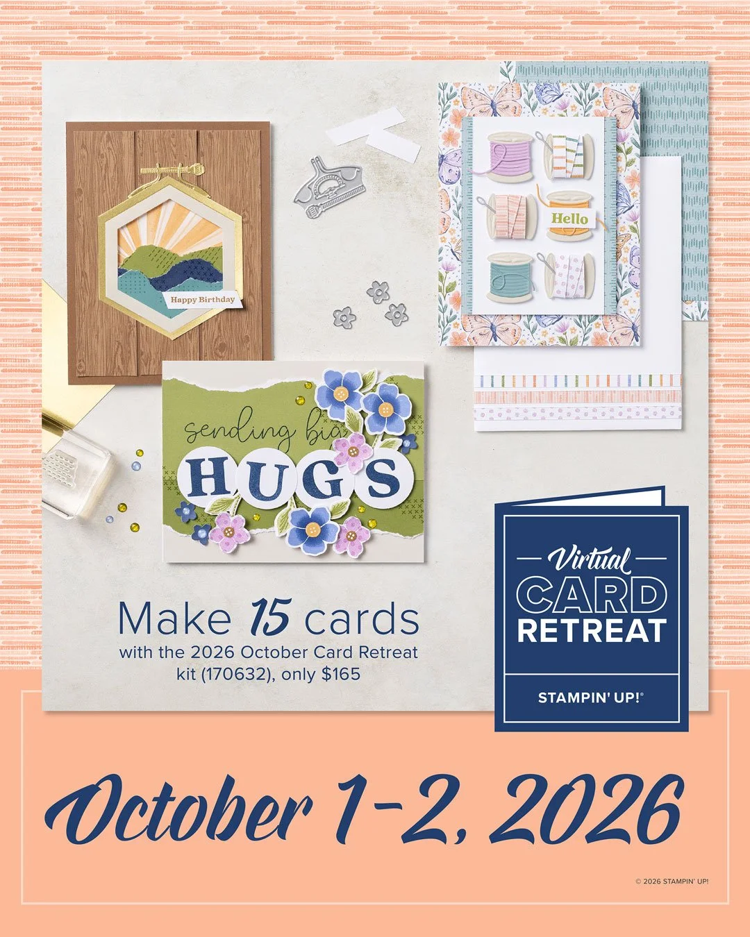 Stampin’ Up! Virtual Card Retreat October 2026: Make 15 Cards