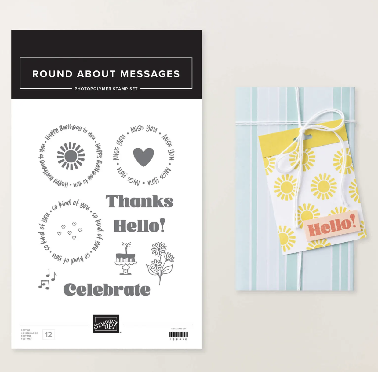 ROUND ABOUT MESSAGES STAMP SET #168410