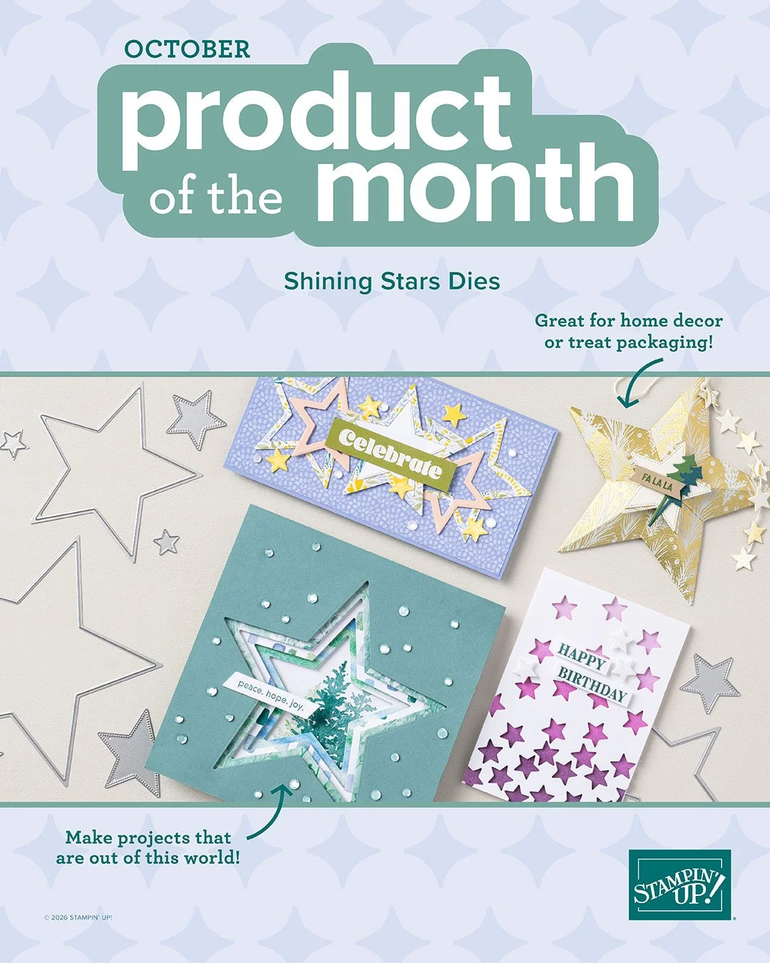 Shine Bright with the October Product of the Month: Shining Stars Dies