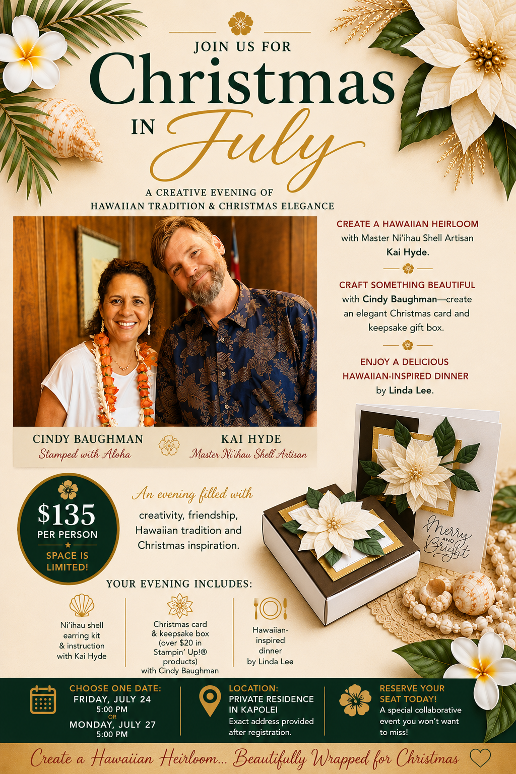 Christmas In July Class/Ni'ihau Earring Collaboration Class