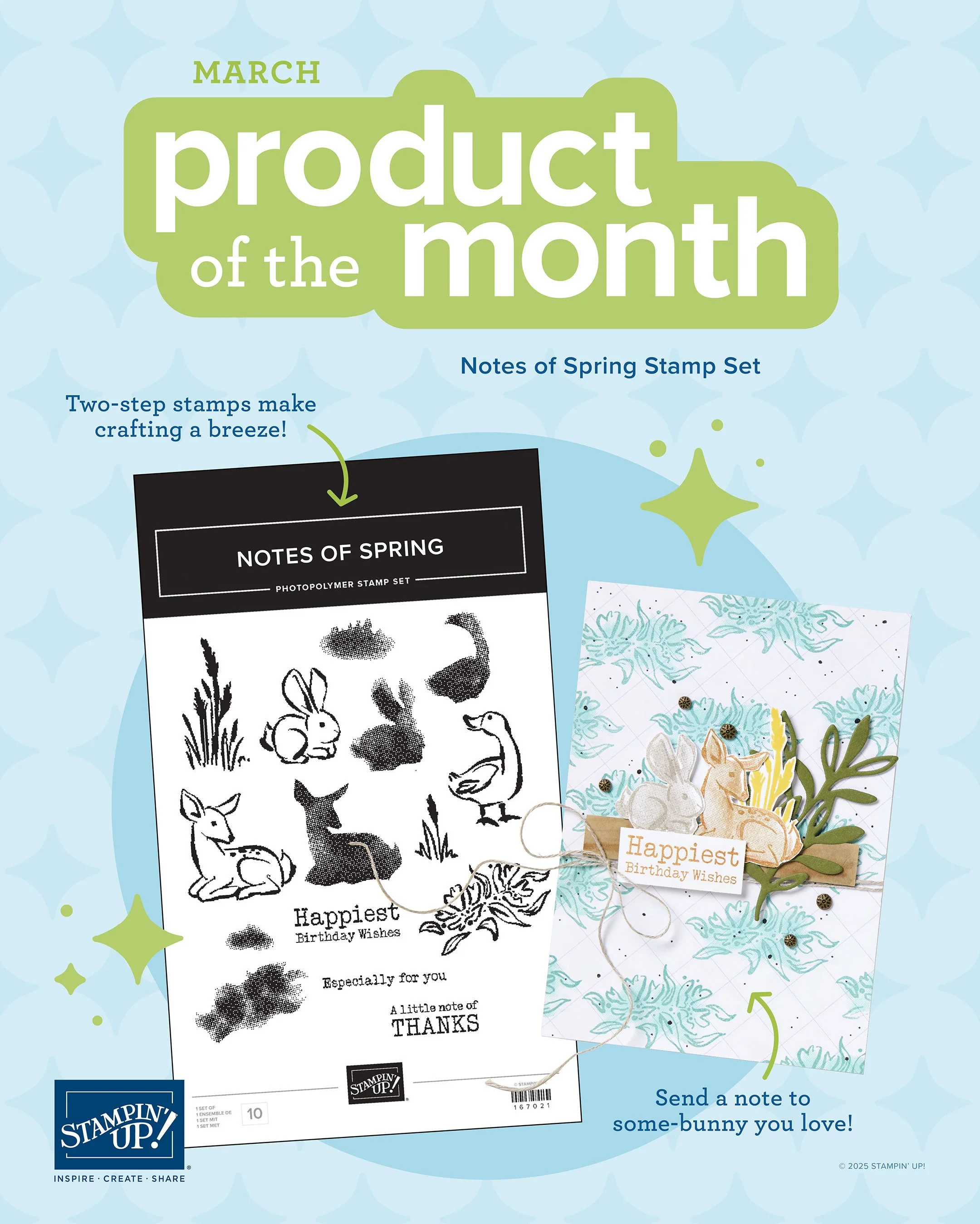 March Product of the Month: Notes of Spring Stamp Set