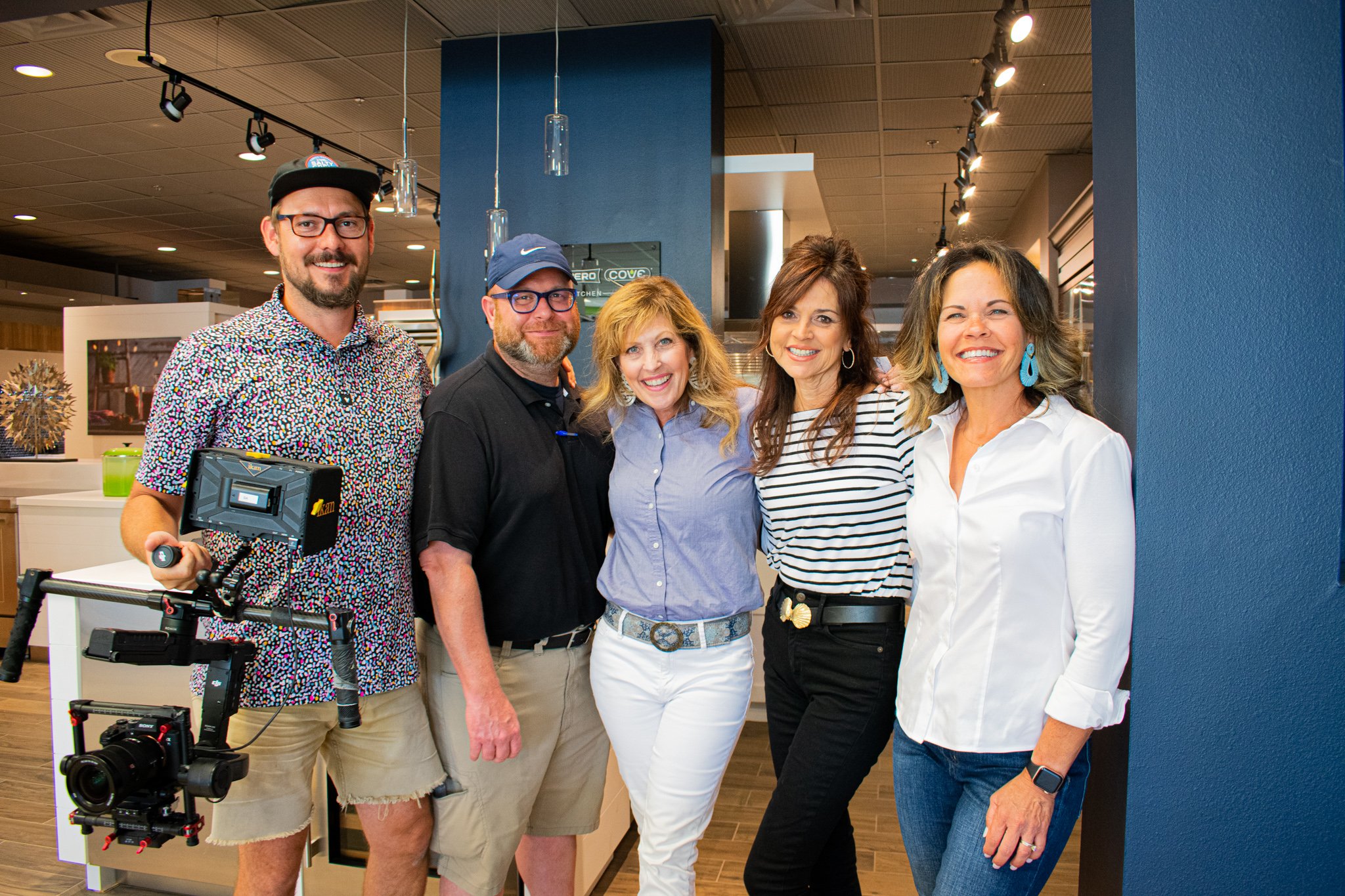 Scarboro Designs team joins Famous Tate commercial to premier on Todays Builder Television Network 