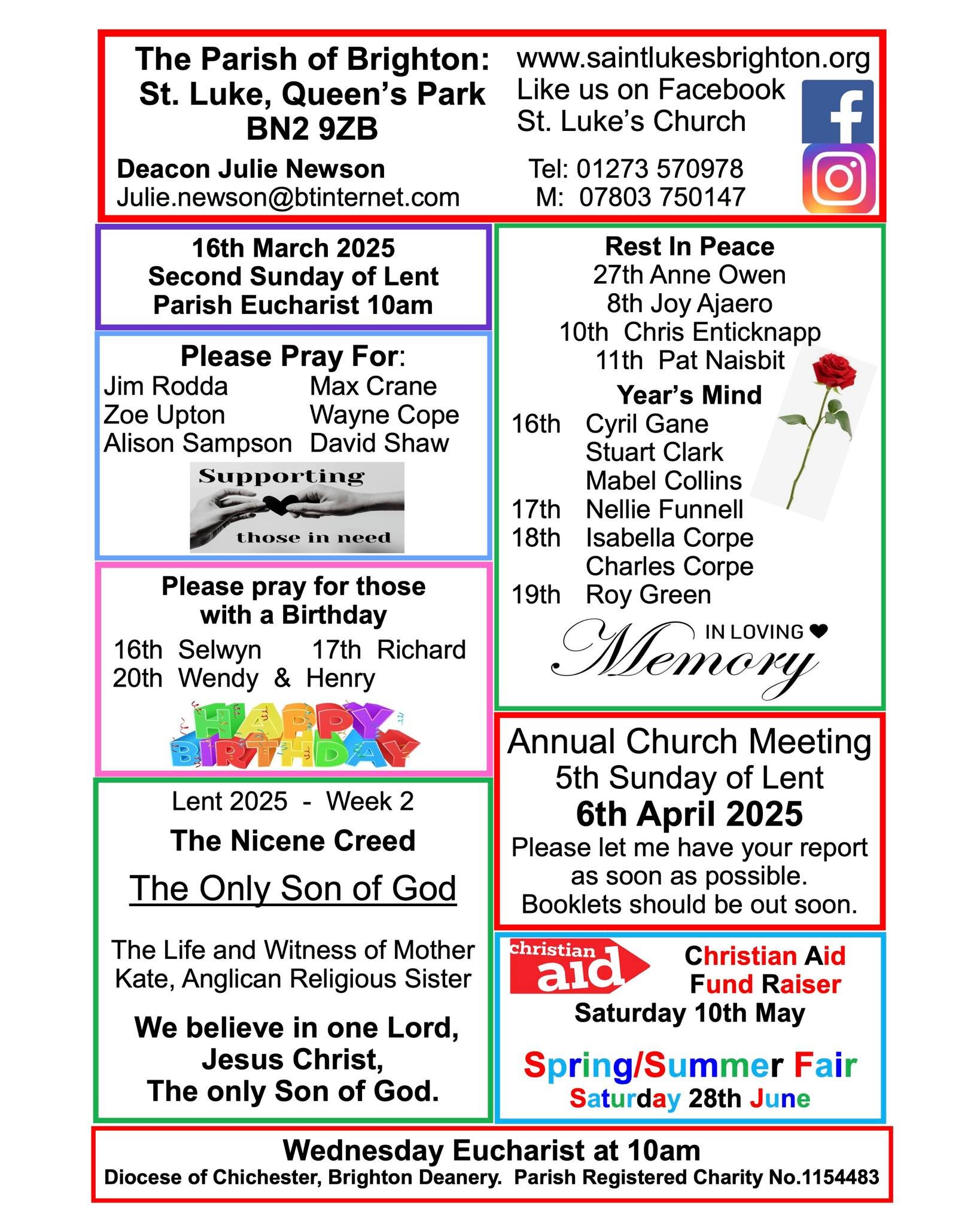 Parish News - 16th March 2025

#parishnewsletter  #dioceseofchichester #churchofengland