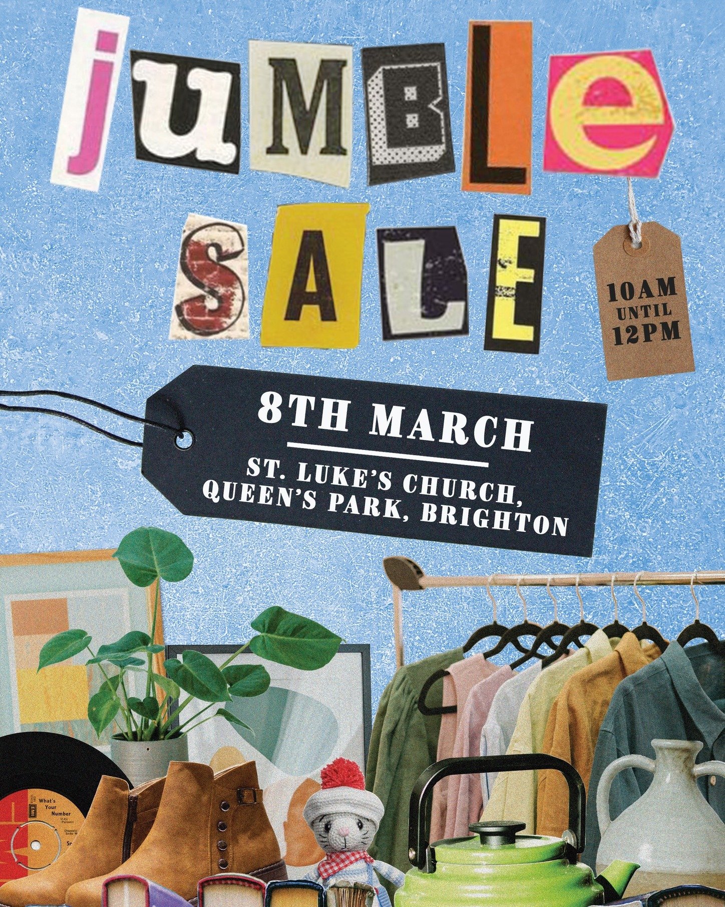 THIS Saturday - Jumble Sale - 10am-12pm 👚📚

 #jumblesale #secondhand #hanoverbrighton #brighton #communityevent #community