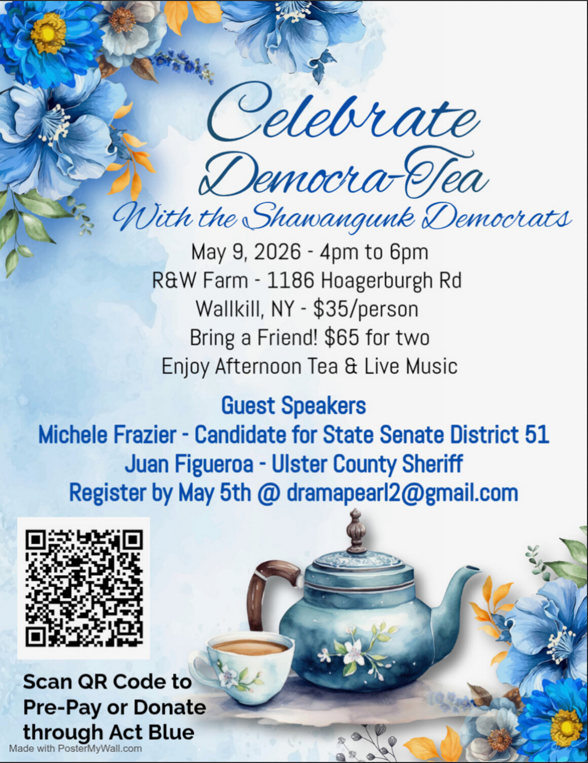 DemocratTea • Fundraiser to Benefit the Town of Shawangunk Dems