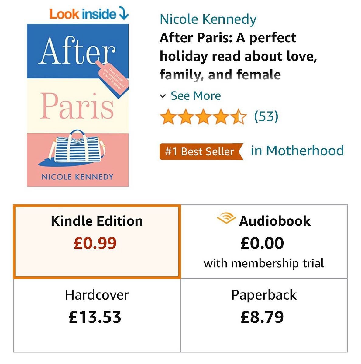 Eek! My first bestseller flag! 🧡

And the highest I&rsquo;ve (ever) been in the Amazon chart by a stretch!

Just shoved a bottle of Cremant in the freezer to fix an emergency Kir Royale 🥂🍾😅 Boys will have to feed themselves 😆

Still 99p in ebook