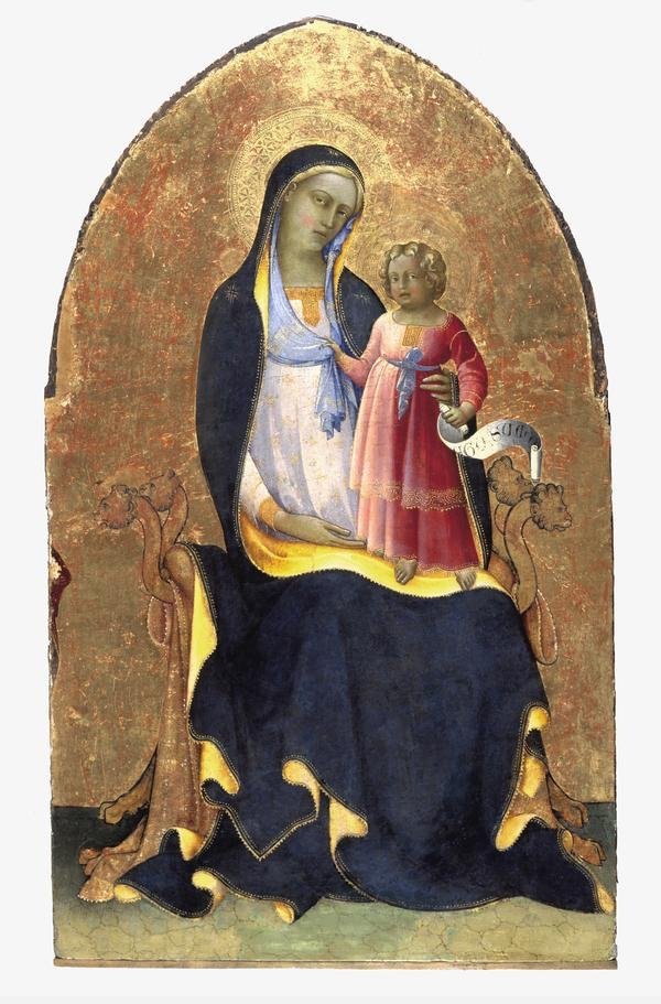 The Virgin and Child Enthroned by Lorenzo Monaco (Pier di Giovanni)