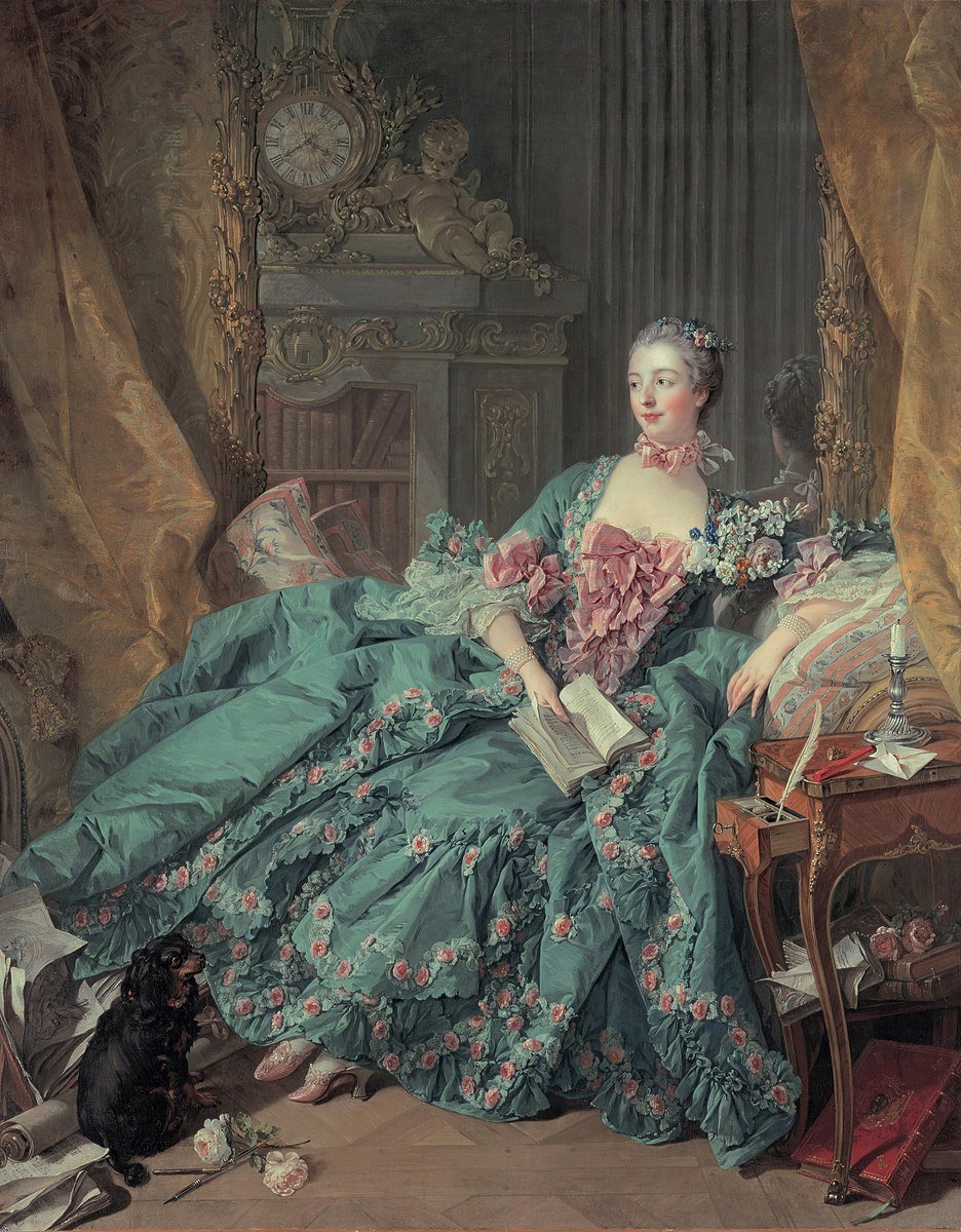 Portrait of Madame de Pompadour by François Boucher. 1756. 