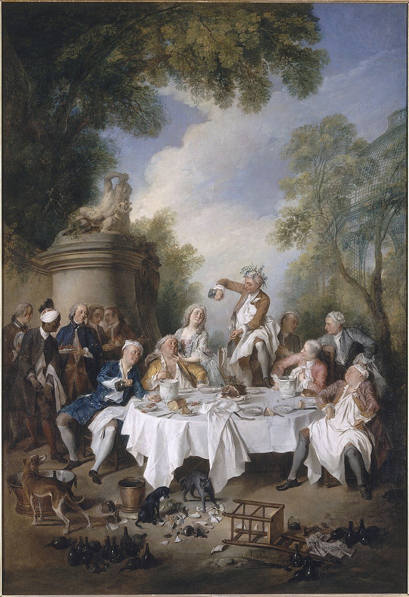 Français : Le Déjeuner de jambon by Nicolas Lancret. 1735.