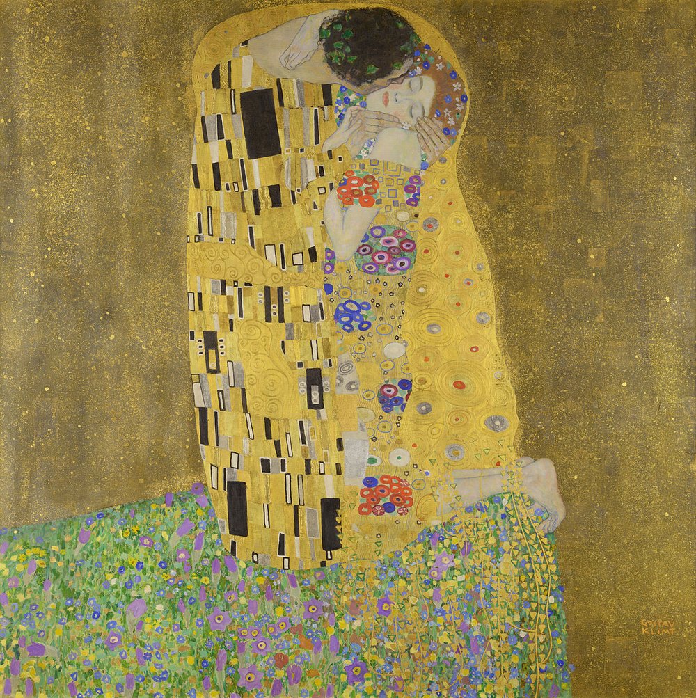 The Kiss by Gustav Klimt. 1907-1908.