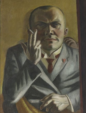 Self-portrait with a cigarette, Max Beckmann. 1923.