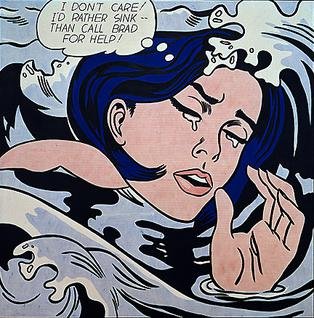 Drowning Girl by Roy Lichtenstein, 1963.