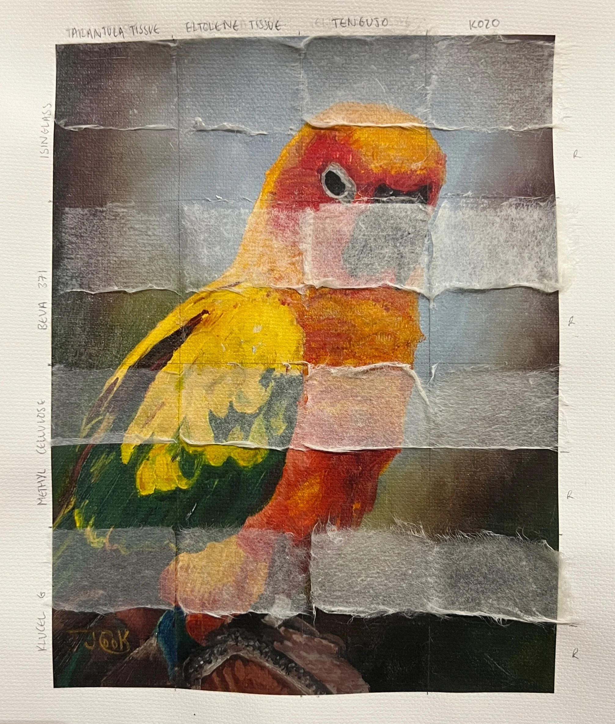 Sample Painting 2 - After partial facing removal.