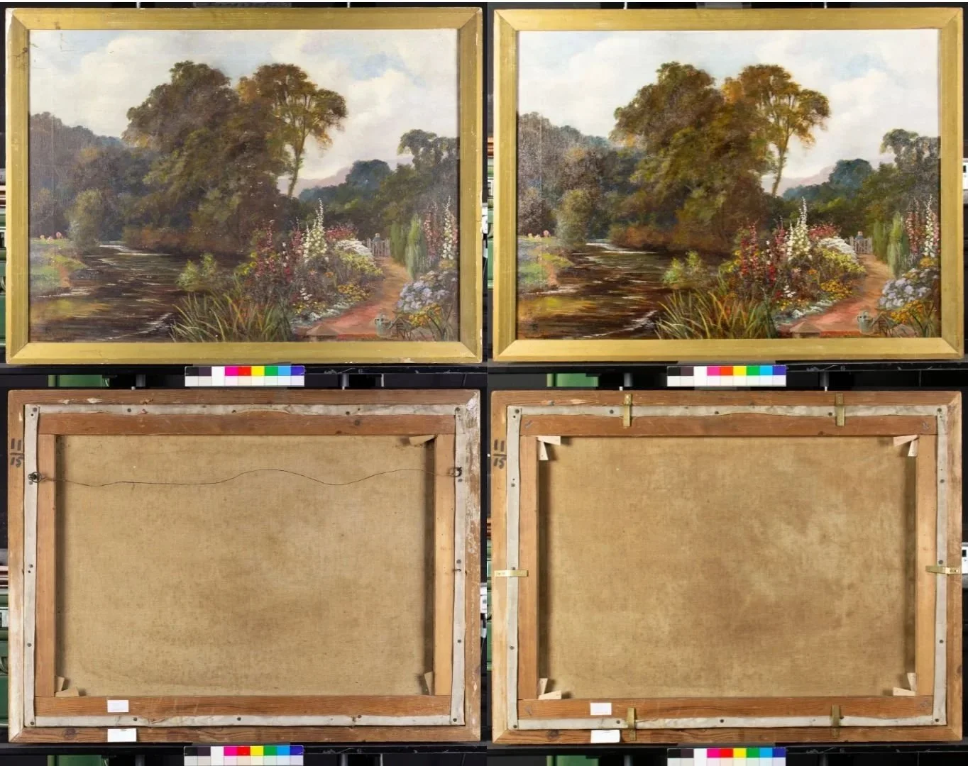 'Untitled Landscape Project Painting' Before vs After Treament 