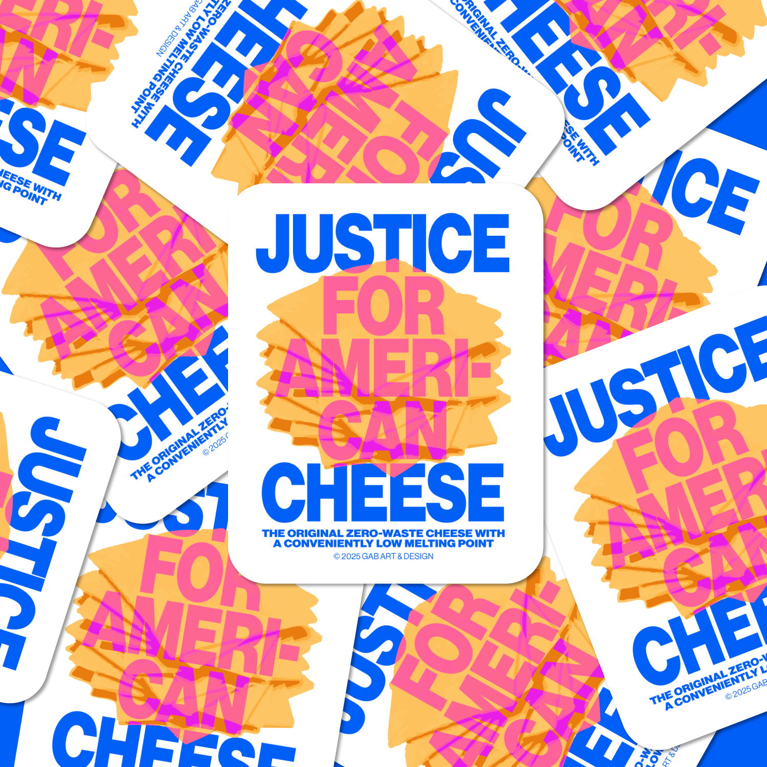 justice for american cheese sticker