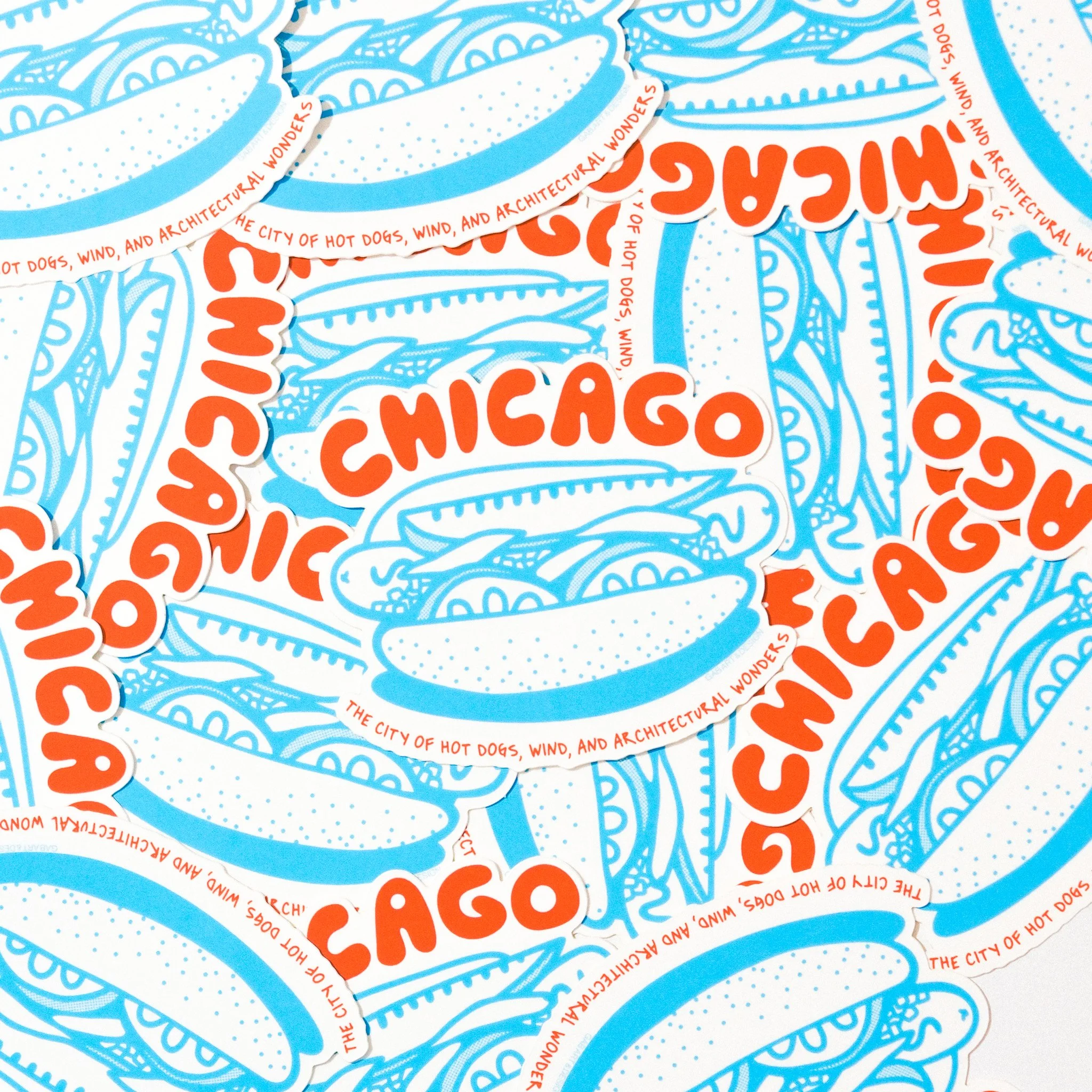 chicago hot dog sticker